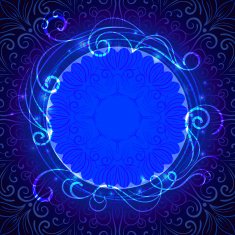 Abstract blue mystic lace background with swirl pattern and frame N2