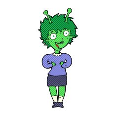 cartoon alien woman N40