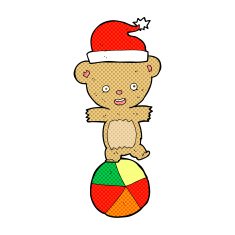 cartoon christmas teddy bear N27