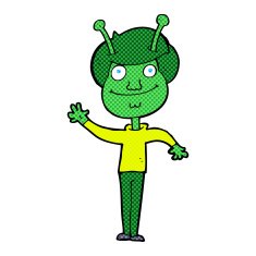 cartoon space alien N94