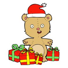 cartoon christmas teddy bear N28