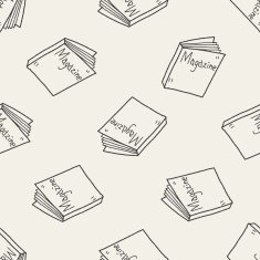 magazine doodle seamless pattern background N2