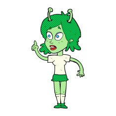 cartoon space alien N97