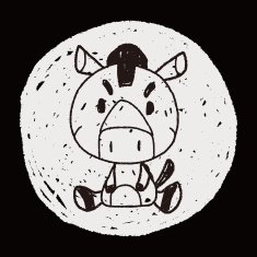 Chinese Zodiac horse doodle drawing N7