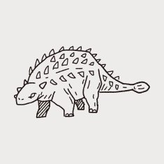 dinosaur doodle N102