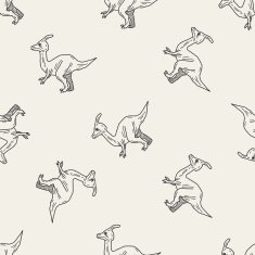 dinosaur doodle seamless pattern background N13