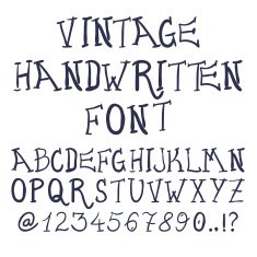 Hand drawn decorative vintage textured vector ABC letters