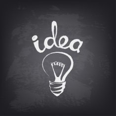 Vector design element Hand drawn light bulb