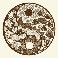 Yin yang symbol asian decoration element N2