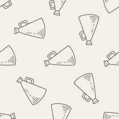 loudspeaker doodle seamless pattern background N2