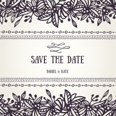 Save the date card template