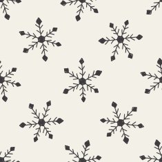 snowflakes doodle seamless pattern background N3