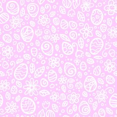 Pink and white Easter eggs seamless pattern N2