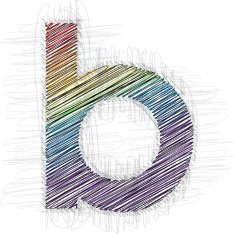 Hand drawn font LETTER b N2