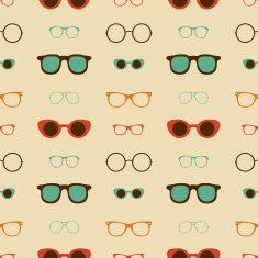Hipster Glasses Vector Seamless Pattern N2
