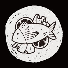 fish food doodle N19
