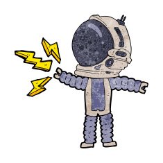 Cartoon Astronaut N195