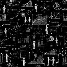 Seamless chalk board doodle web charts background