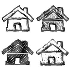 Hand drawn home symbol