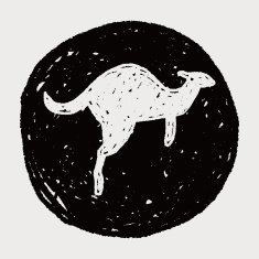 kangaroo doodle N12