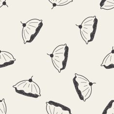 pie food doodle seamless pattern background N2
