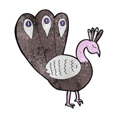 Cartoon Peacock N17