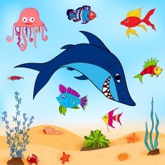 fishes in sea