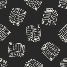 shop mall doodle drawing seamless pattern background N2