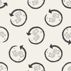 time doodle seamless pattern background N40