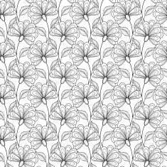 Vector Seamless Monochrome Floral Pattern N252