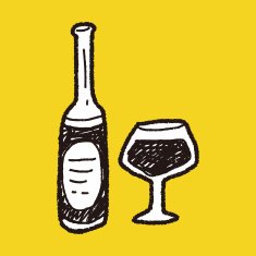 wine bottle doodle N15