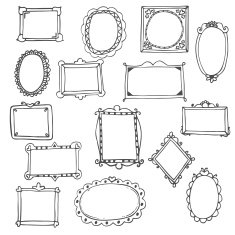 Set of hand drawn frames N5