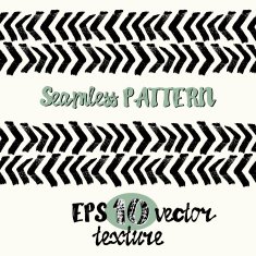 Seamless brush pen hand drawn doodle pattern Vector background N31