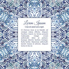 Watercolor doodle decorative pattern N3