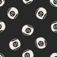 Doodle Billiards seamless pattern background N5