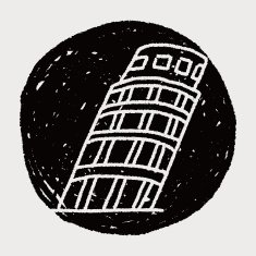 doodle Leaning Tower of Pisa N5