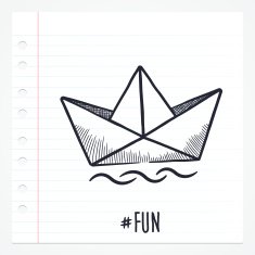 Doodle Paper Ship