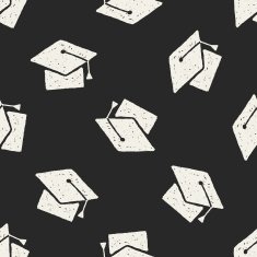 doodle hat seamless pattern background N7