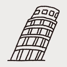 doodle Leaning Tower of Pisa N6