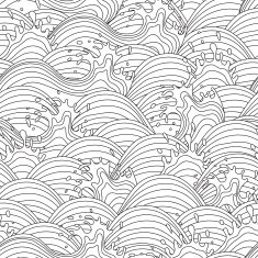 Sea wave background Seamless pattern