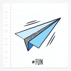 Doodle Paper Airplane Icon