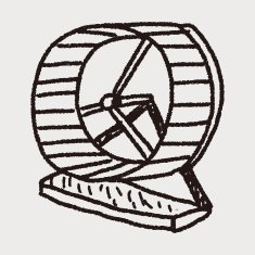 Pet exercise wheel doodle N7