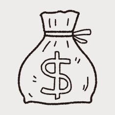 doodle money bag N7