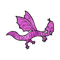 cartoon little dragon N19