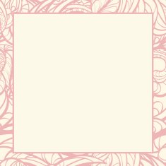 Hand drawn floral pink border N4
