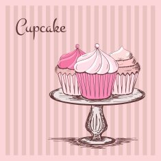 cake stand with cupcakes