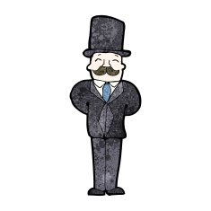 cartoon victorian man N12
