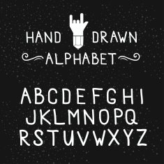Hand Drawn vector font N6
