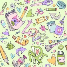 Dack to school stuff pattern