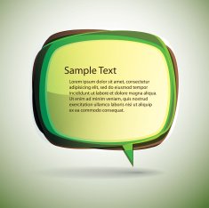 Big Glossy Speech Bubble Vector Background